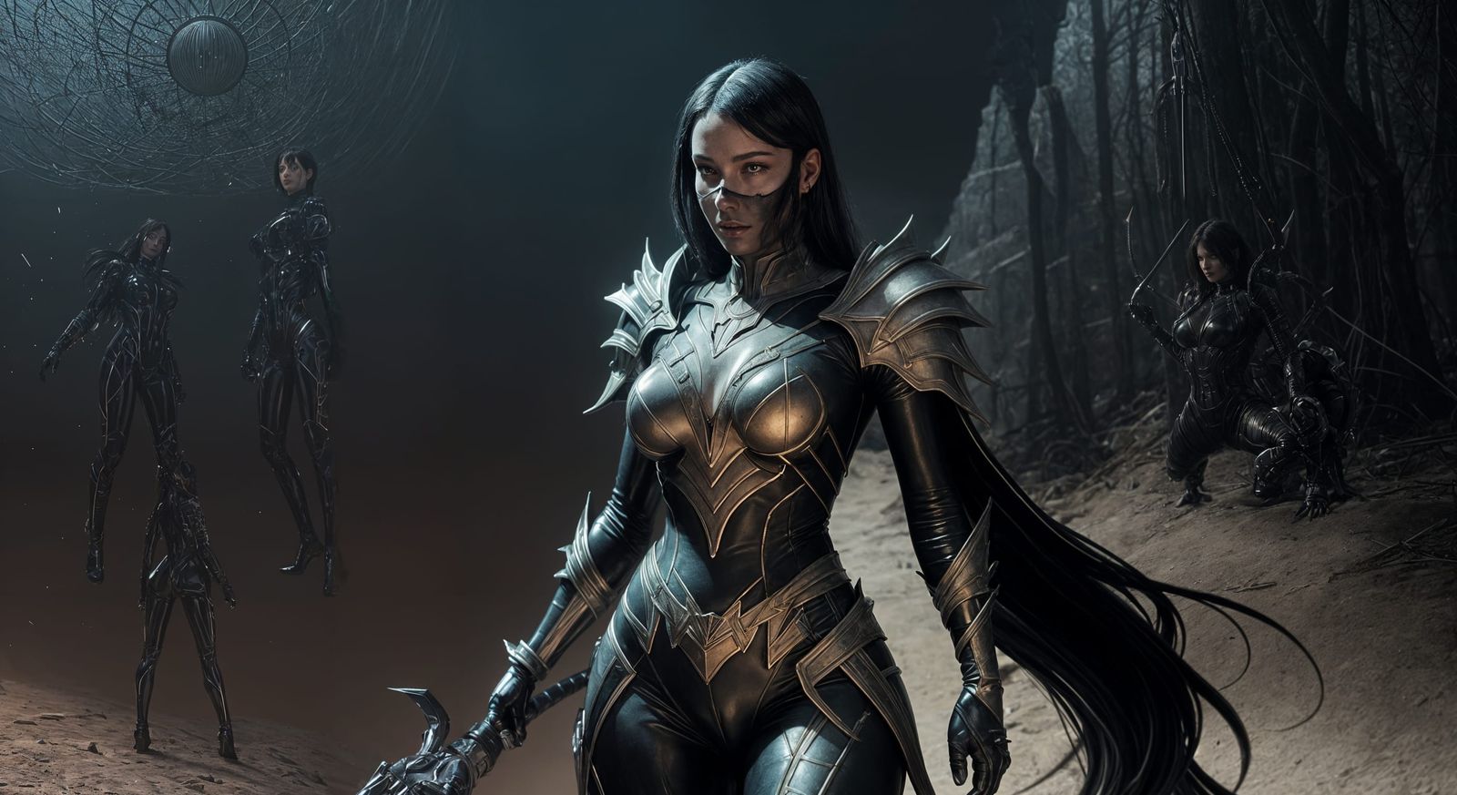 Goddesses in Cyberpunk Apocalypse Armor