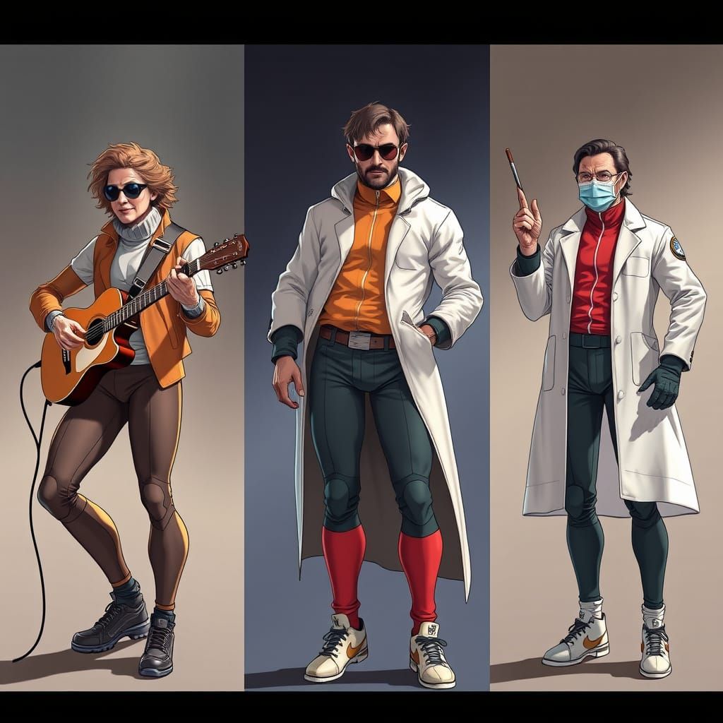 Versatile Superhero Transforms: Musician, Athlete, Scientist