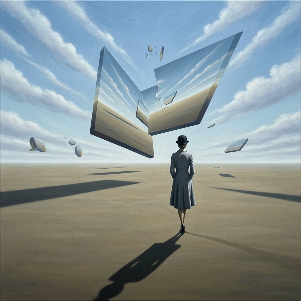 The fantastic surreal woman from Magritte's world.