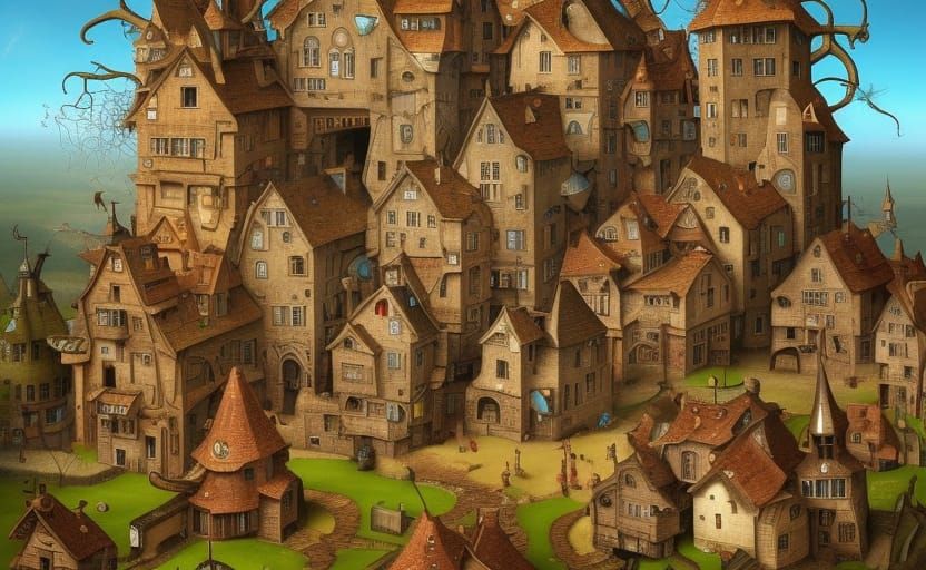 Medieval Village (Surreal)