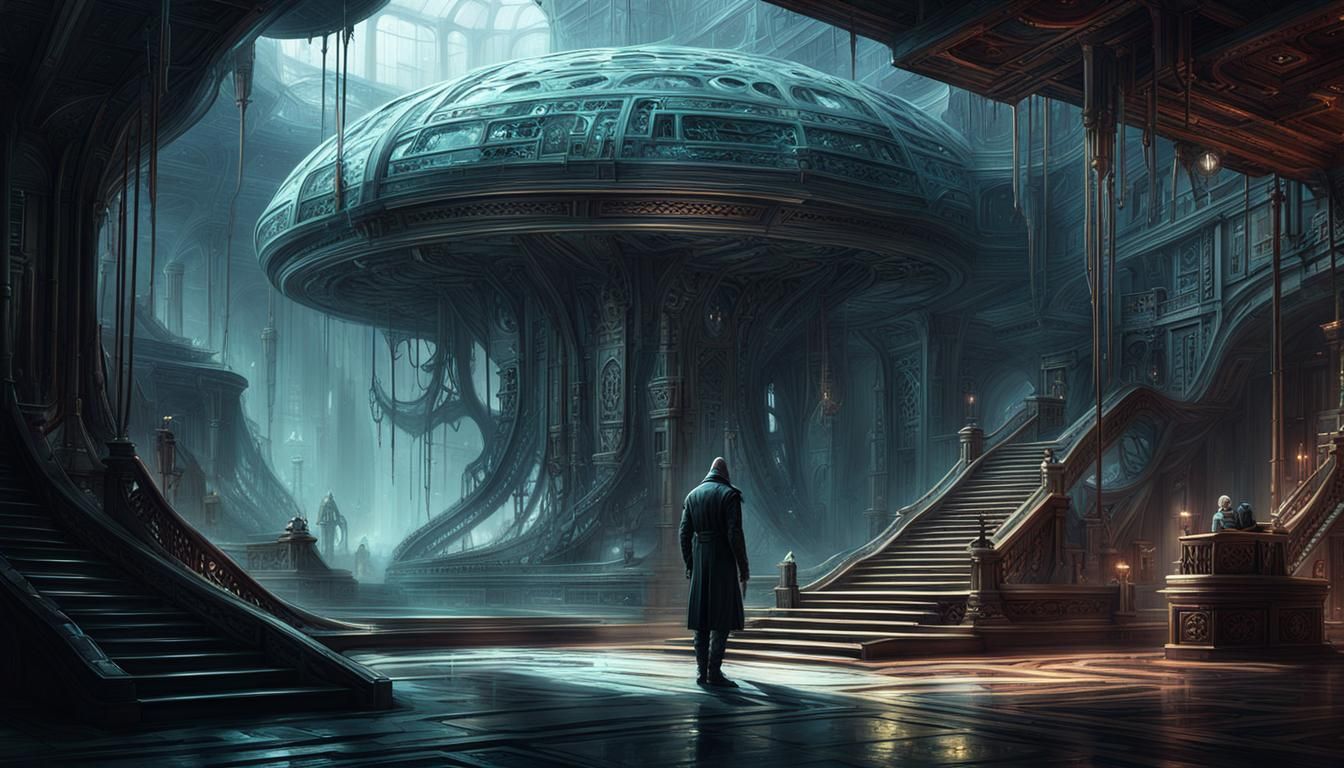 Enigmatic Encounter: A Detailed Digital Painting