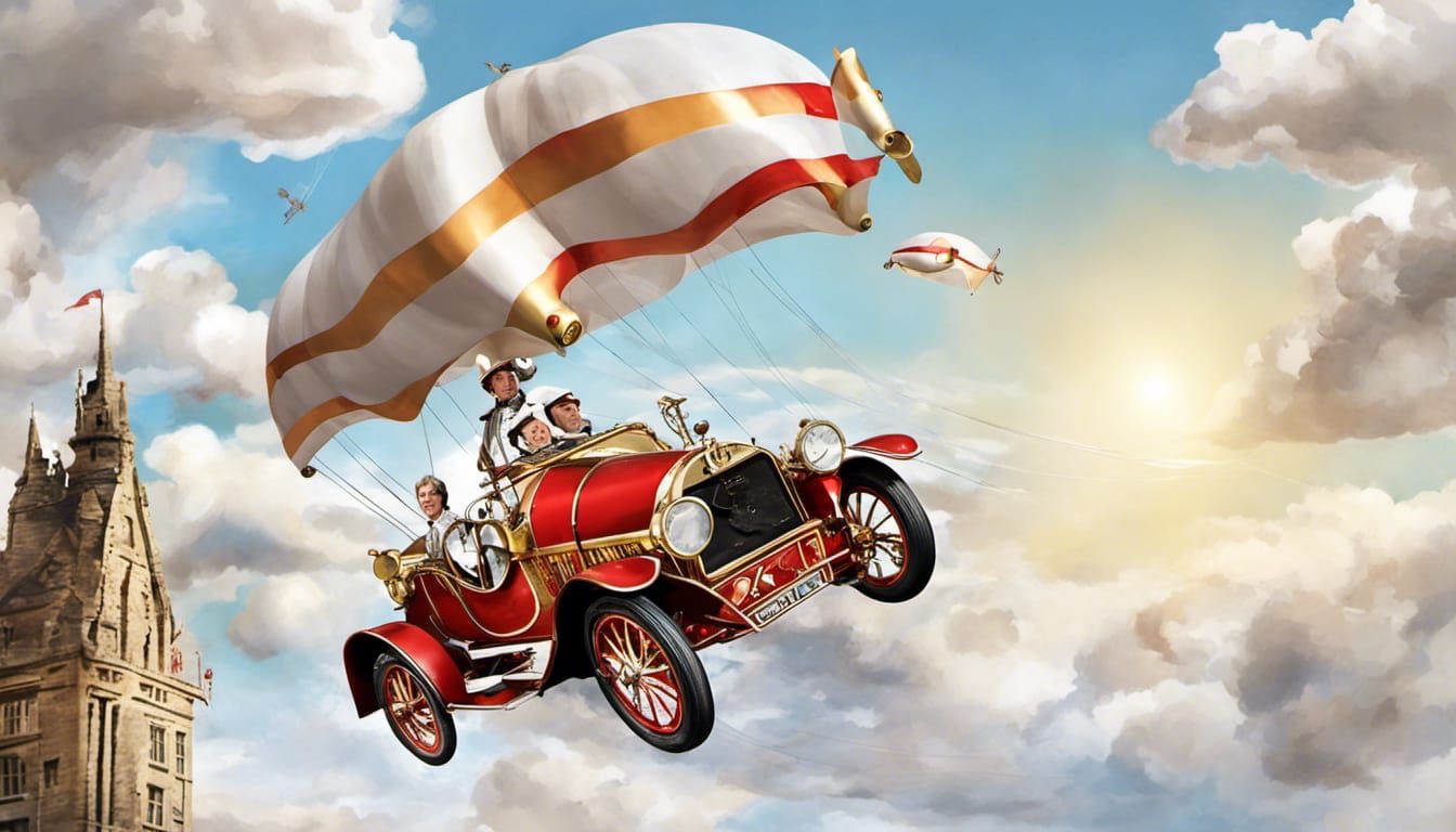 Chitty Chitty Bang Bang Car Soaring