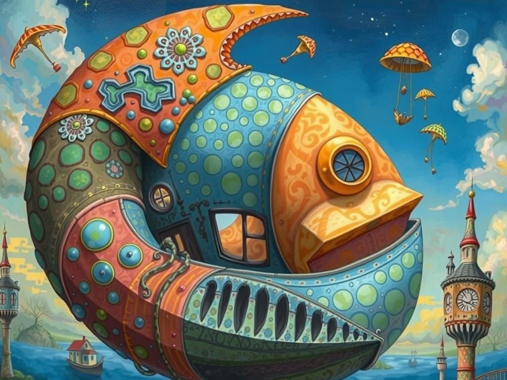 Ominous Architecture Inspired by Hundertwasser and Rutkowski