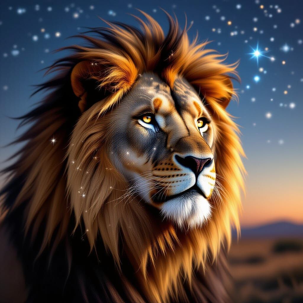 Starborn Lion: A Constellation Mane Majesty