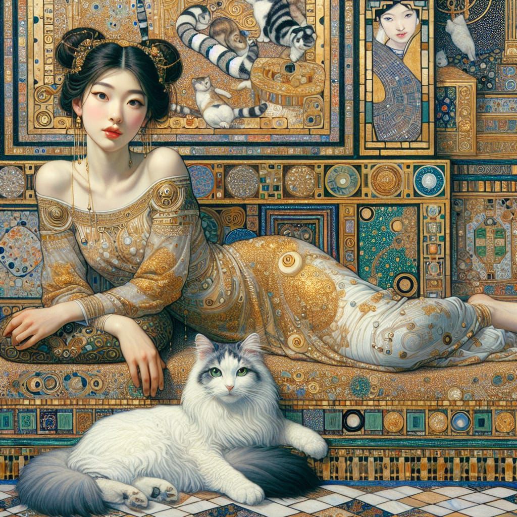 Ethereal Encounter in Golden Splendor