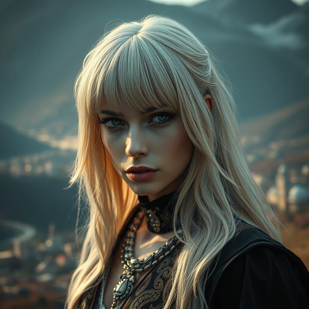 Ethereal Vampire Goddess in Regal Splendor