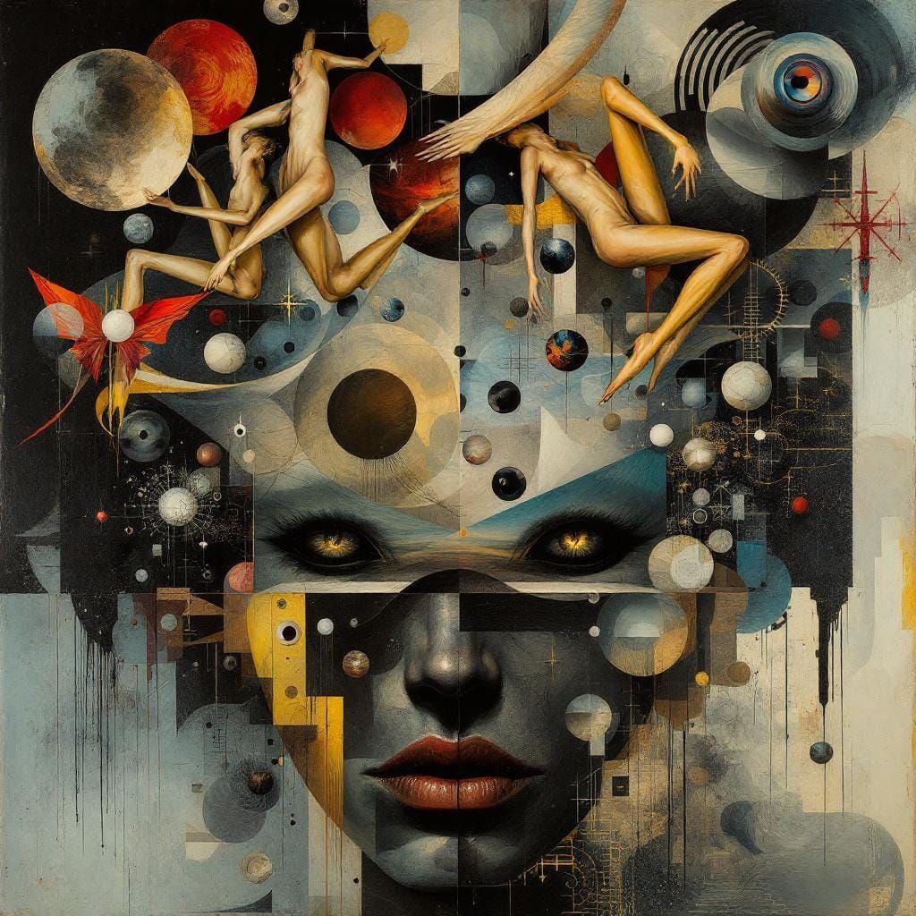 Surreal Dreamer in Abstract Flemish Baroque Style