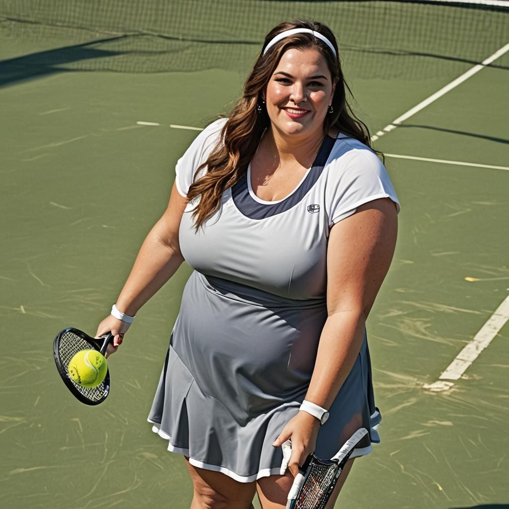 Ogre Tennis Players on the Court