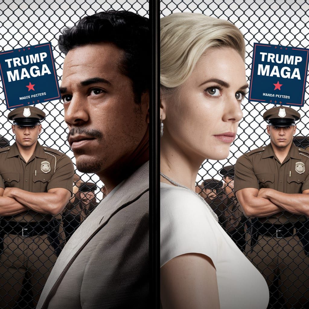 Movie Poster: Divided Worlds Romance with Social Commentary