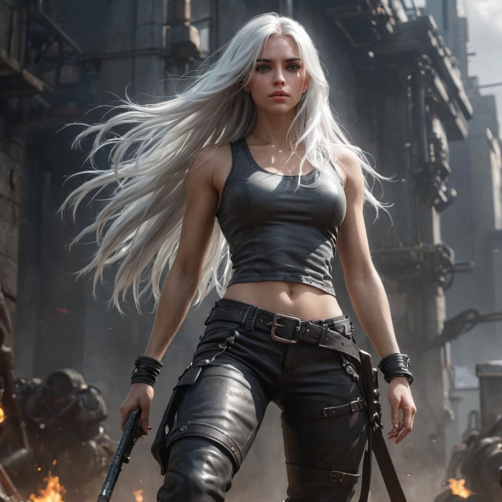 Hyperdetailed Dark Fantasy Girl in Artgerm Style