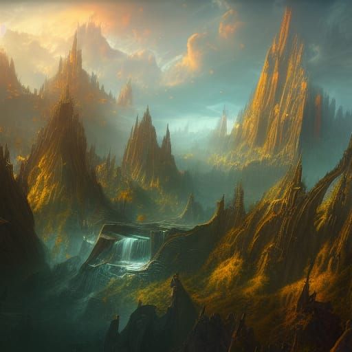 Fantastical Heaven Concept Art in Deep Color