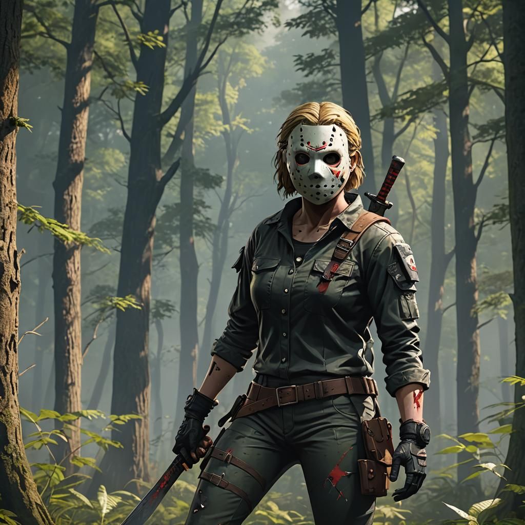 Female Jason Voorhees in Anime Style