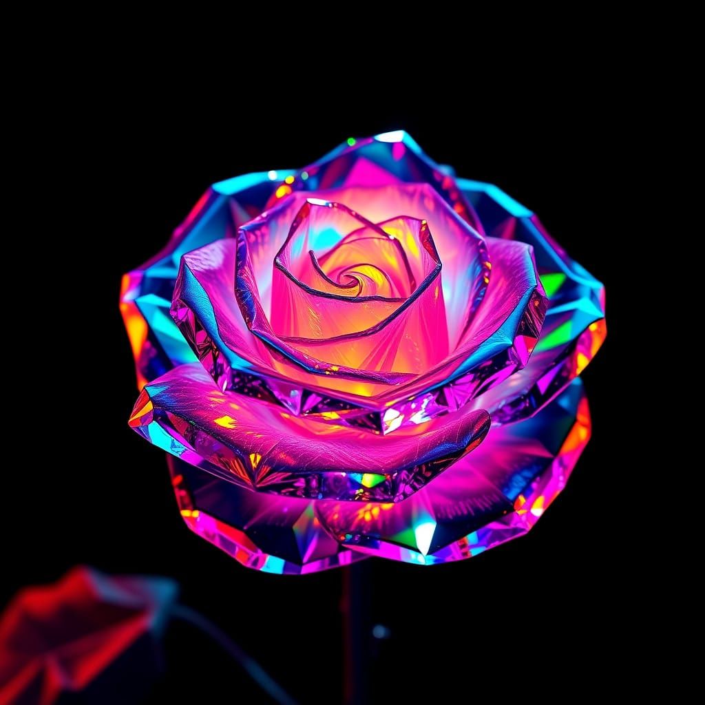 Iridescent crystal rose