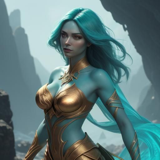 Female Body Transformation in a Fantasy Matte Painting