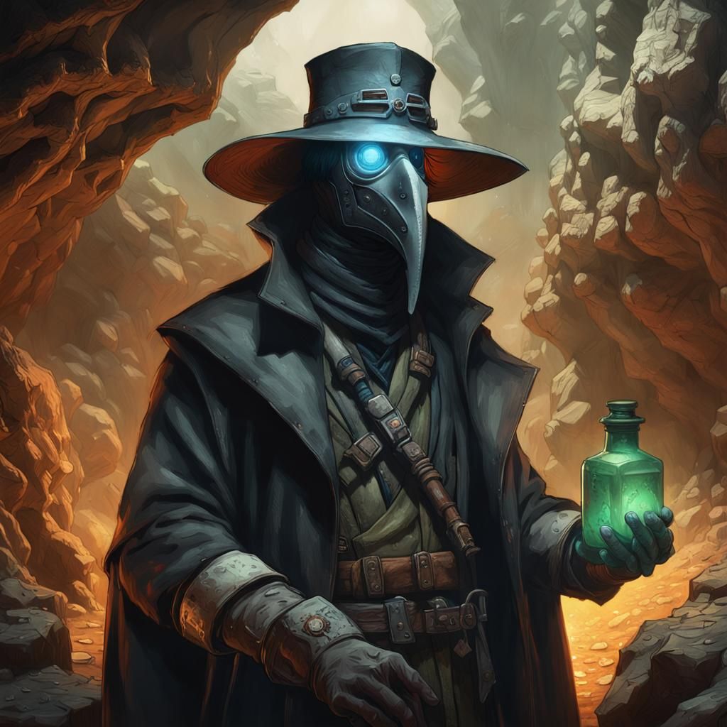 Mad Max Plague Doctor's Cave: Detailed Portrait