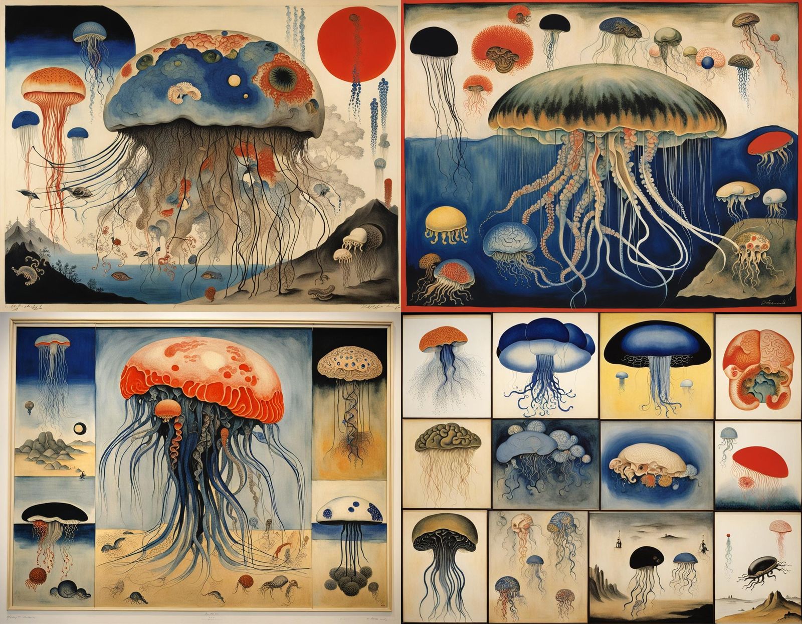 Surreal Bauhaus Jellyfish Horror Hybrid