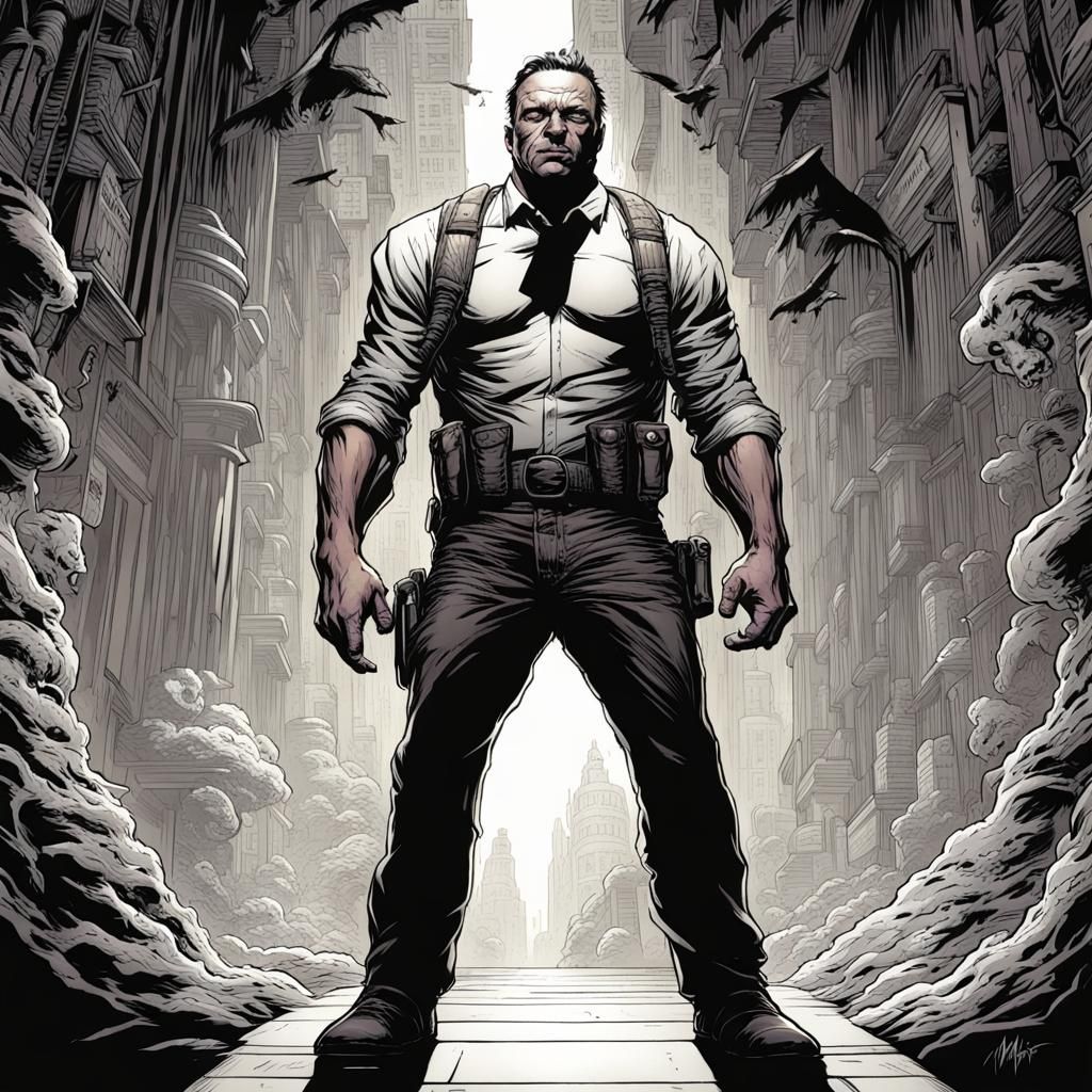 Stylized Fear in Comic Book Art Style