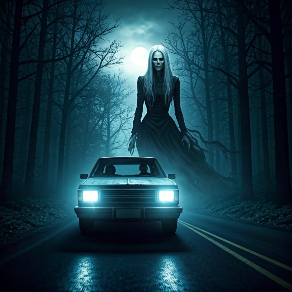 Mysterious Pale Lady Emerges in Dark Forest