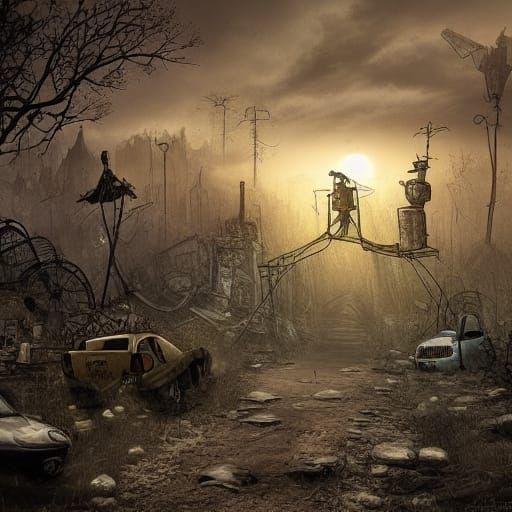 Post-Apocalyptic Wonderland Landscape