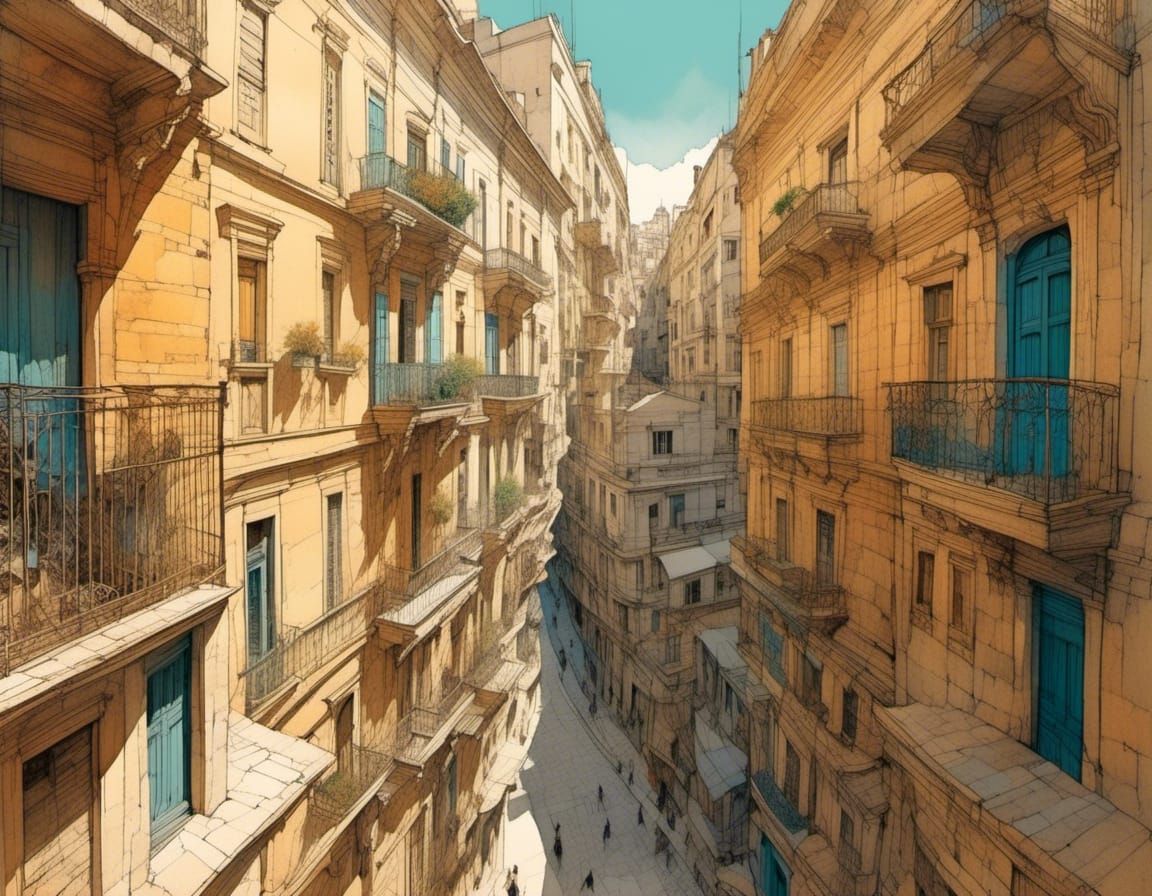 Valletta Malta: Narrow Streets in Baroque Style