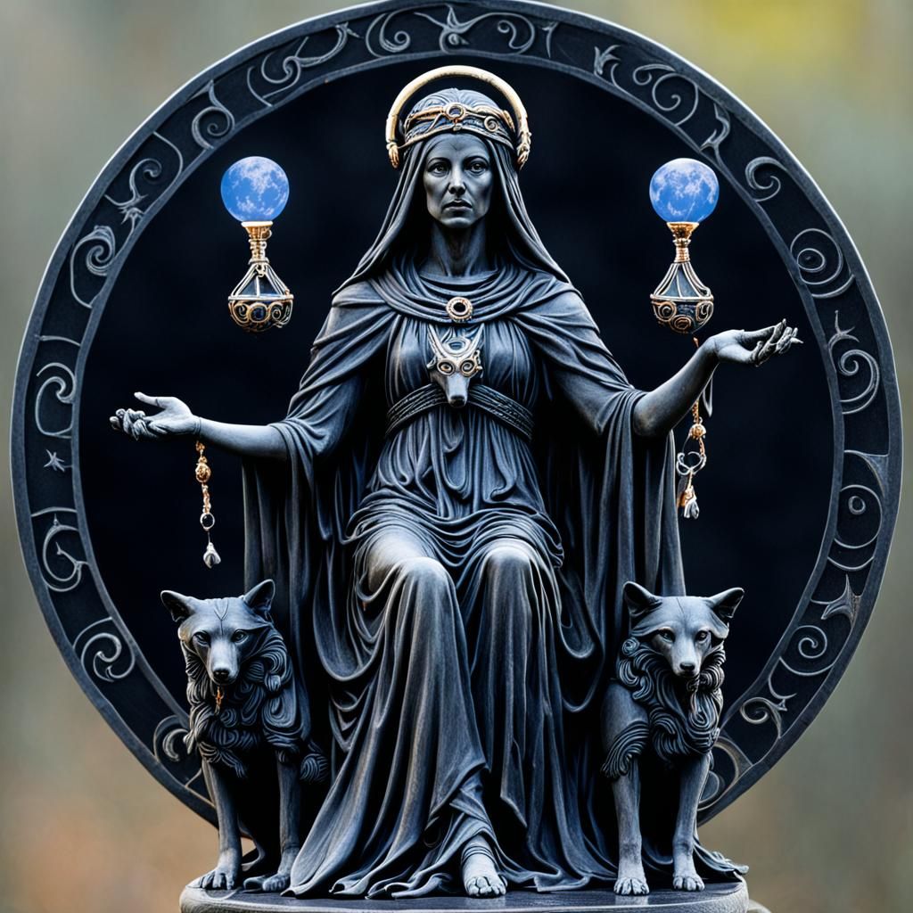 Goddess Hecate in Digital Art Style