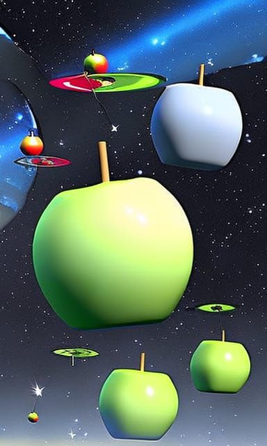 Apples Flying Through Space: A Cosmic Still Life