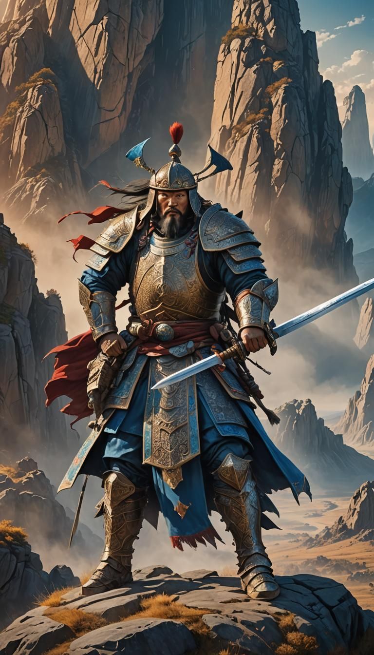 Genghis Khan in Armor Concept Art