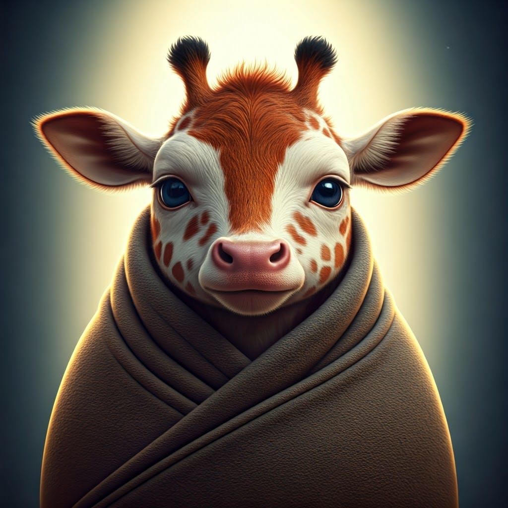 Cute Hybrid Animal in 3D Digital Art Style