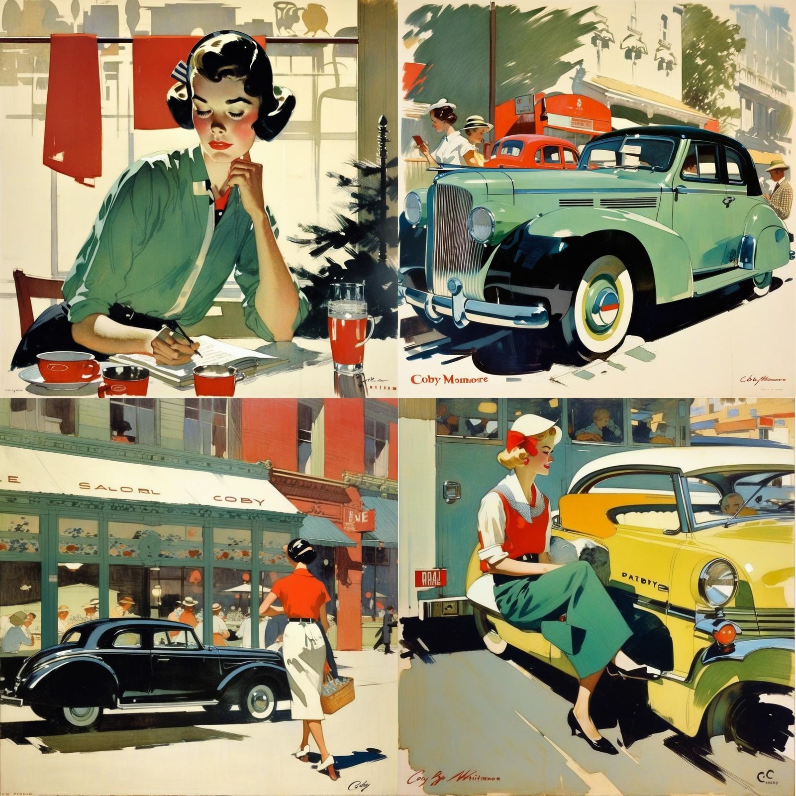 Vintage Illustration in the Style of Coby Whitmore