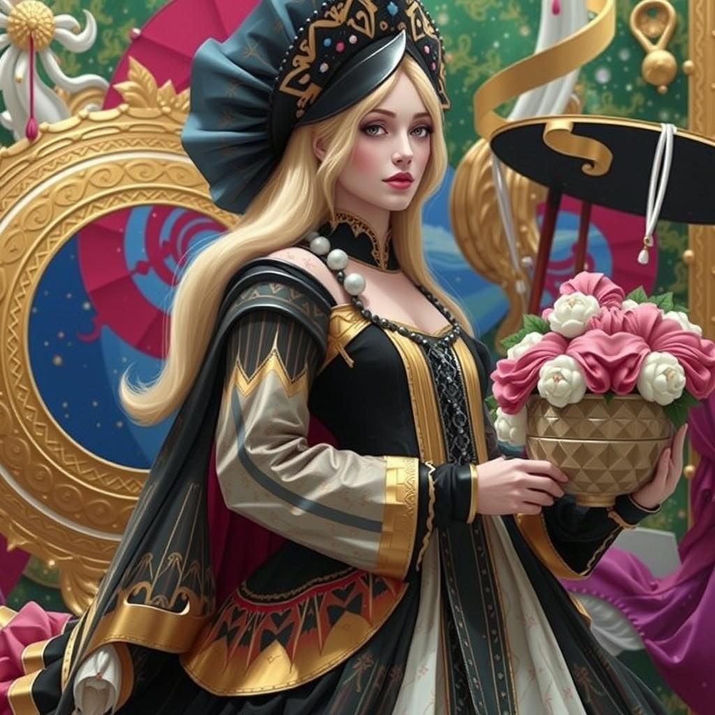 Vibrant Kaleidoscope Mandala in Digital Art Style