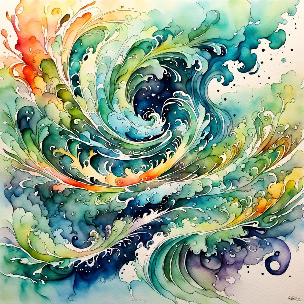 Intricate Watercolor Plot Unfolds With Expressive Brushstrok...
