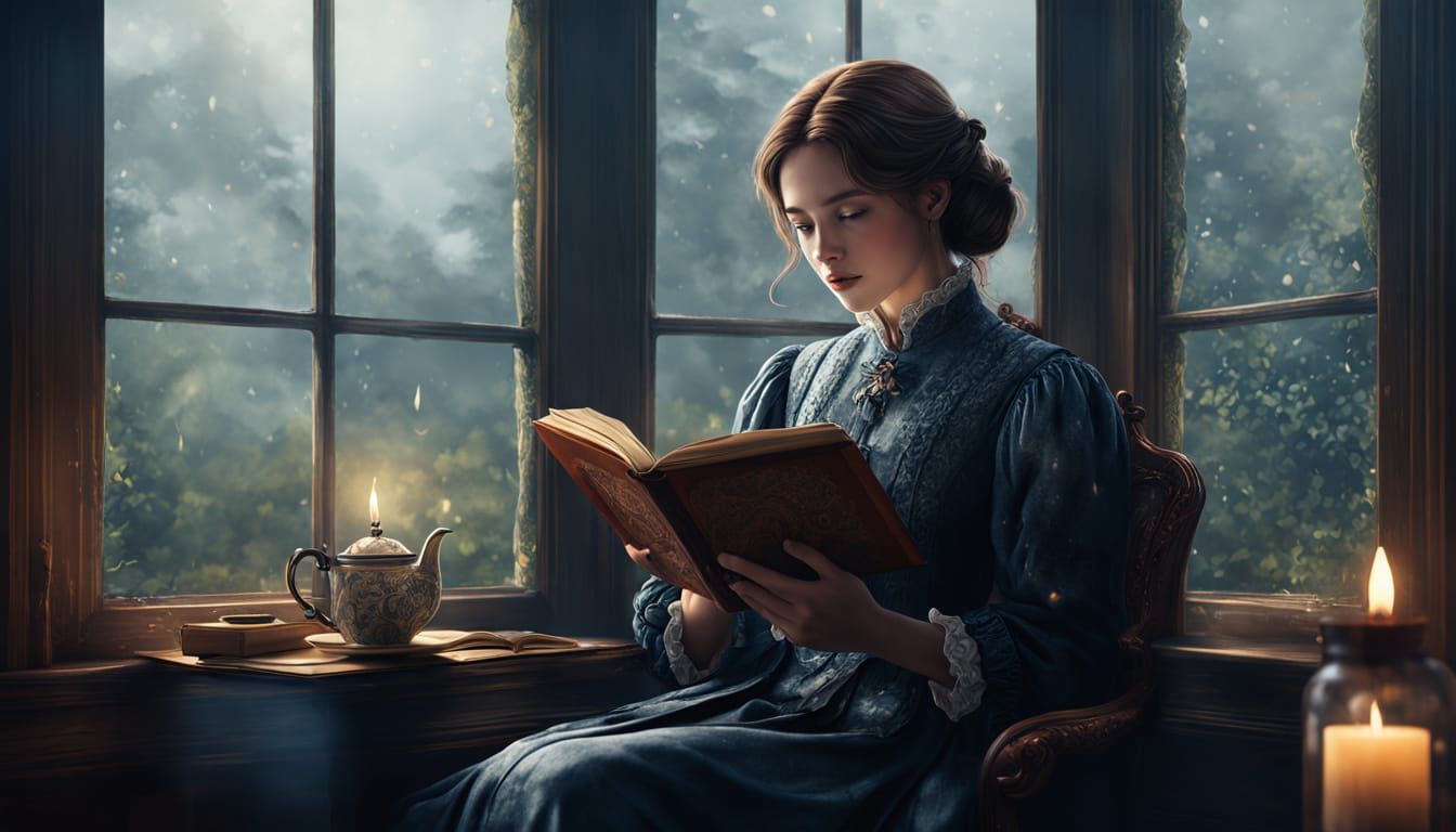 Victorian Reading Nook Concept Art