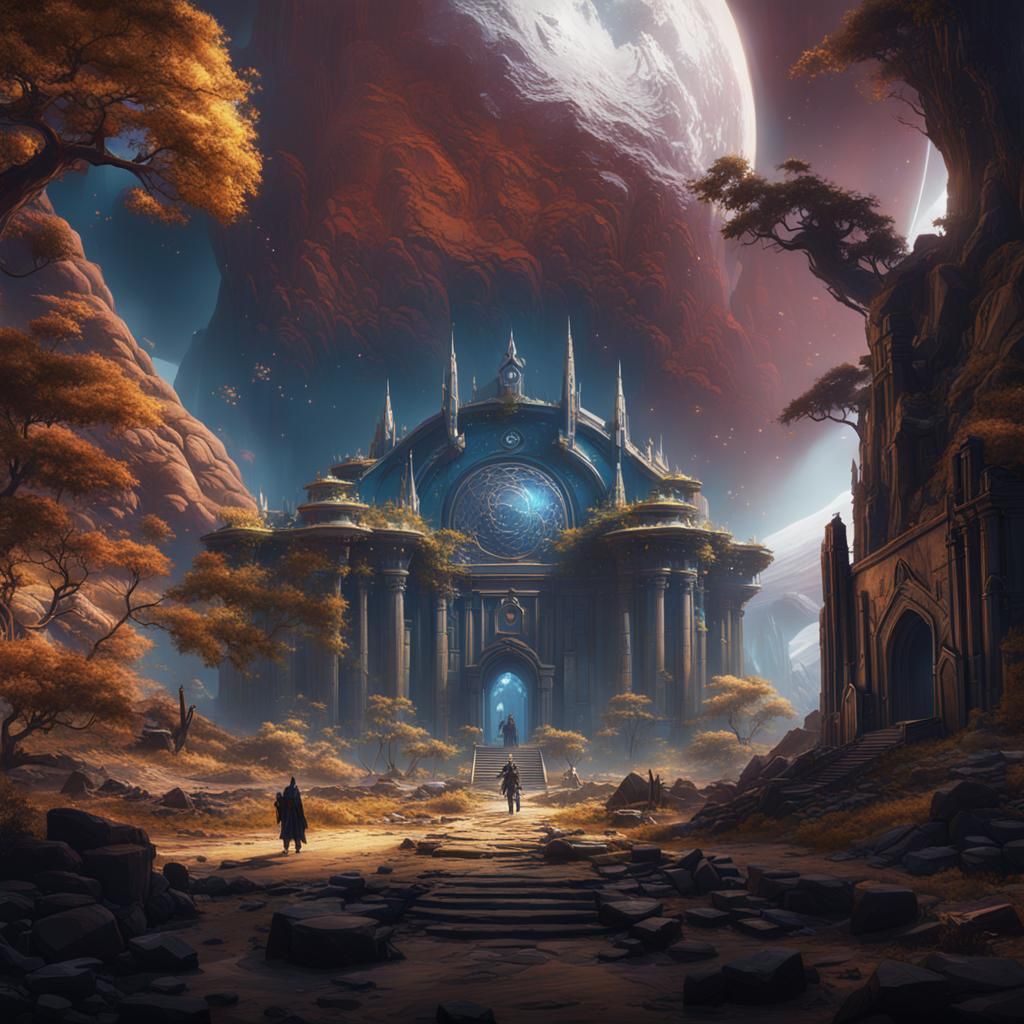 Fantastical Destiny: Detailed Matte Painting