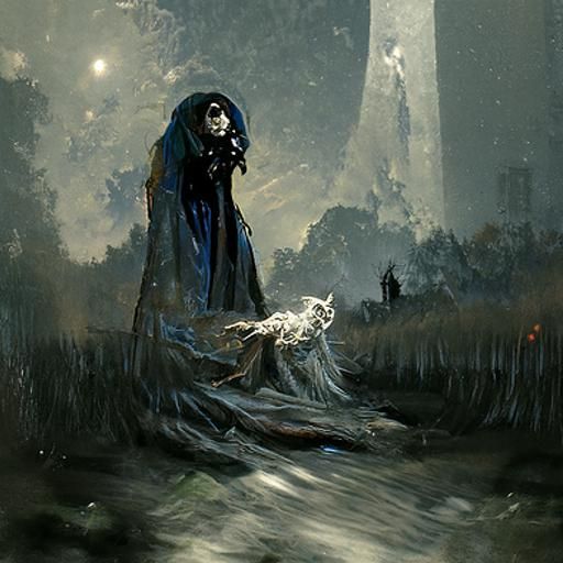 Mystic Witch in Gothic Horror Style