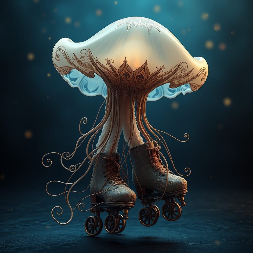Gothic Jellyfish on Victorian Roller Skates