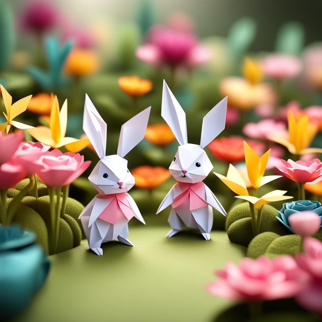 adorable oragami bunnys