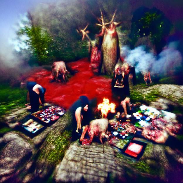 Renaissance Ritual Slaughter in a Dark Forest