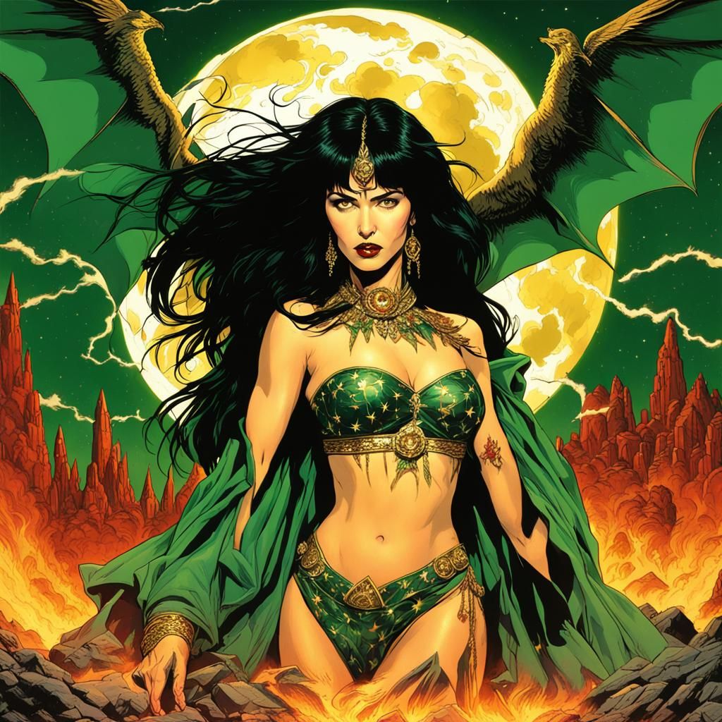 90s Comic Book: Beautiful Woman with Wings