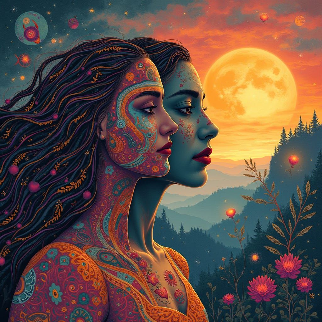 Two-Spirit Harmony in Cosmic Indigenous Landscape