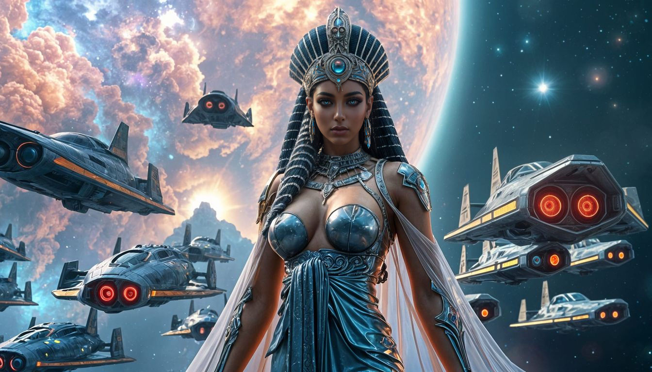 Modern-Day Cleopatra Commands Futuristic Armada in Shimmerin...