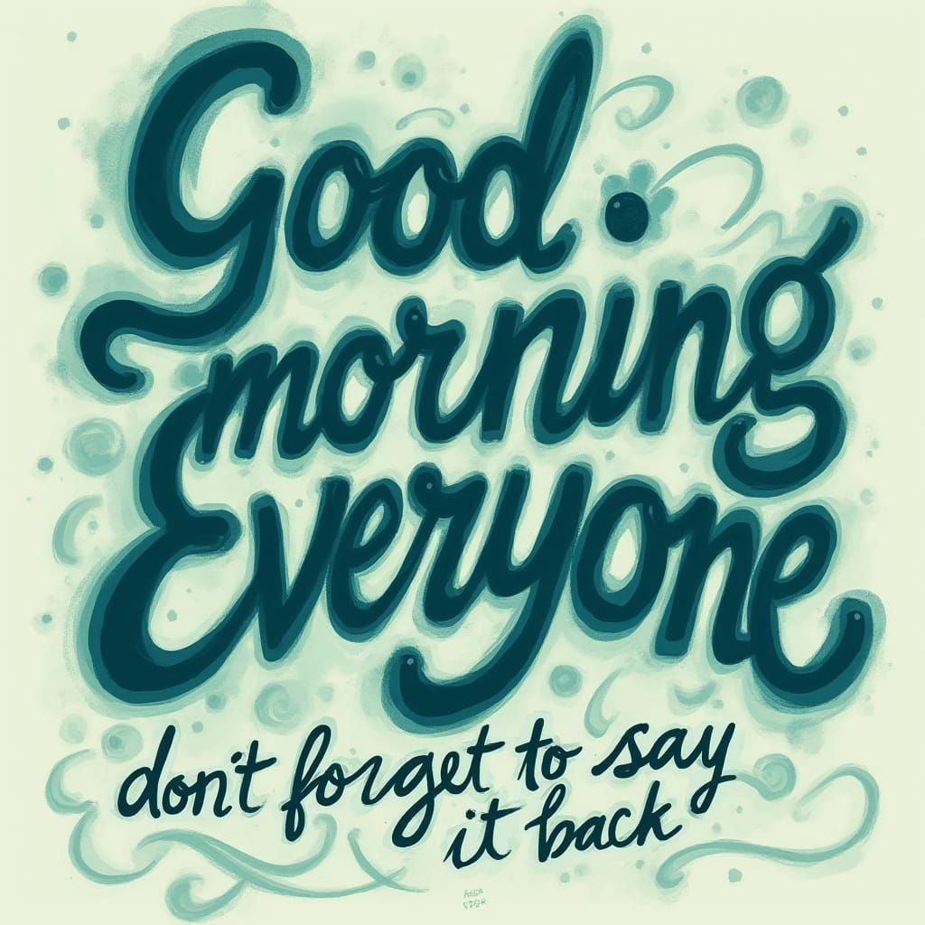 Whimsical Wallpaper with Abstract Smoke Lettering