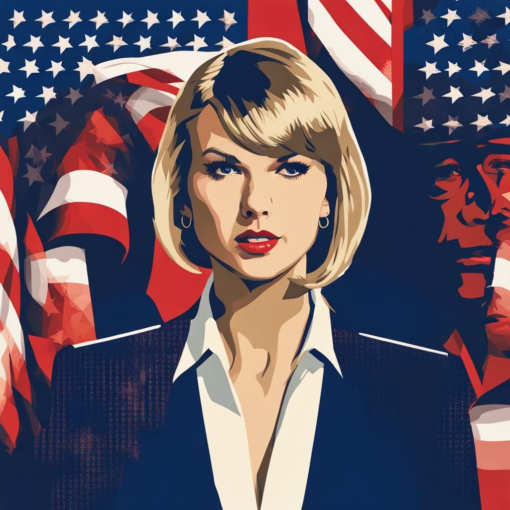 Taylor Swift as President: Pop Art Screen Print