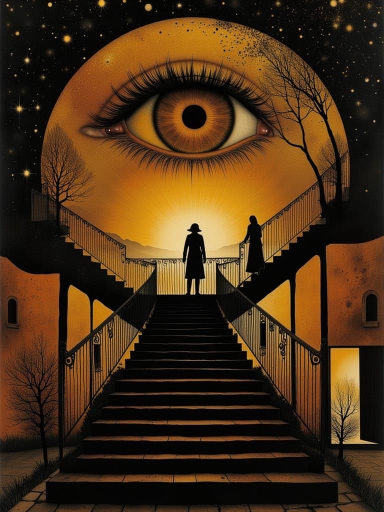 Golden Stairway to Celestial Heaven