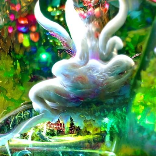 Ethereal Magical Creature in Fantasy Landscape