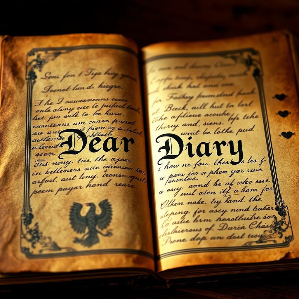 Elegant Victorian-Era Diary with Haunting Secrets