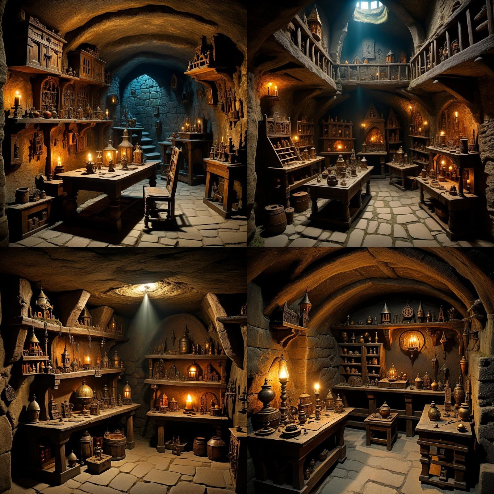 Fascinating scenes show the dimly lit chambers of medieval h...