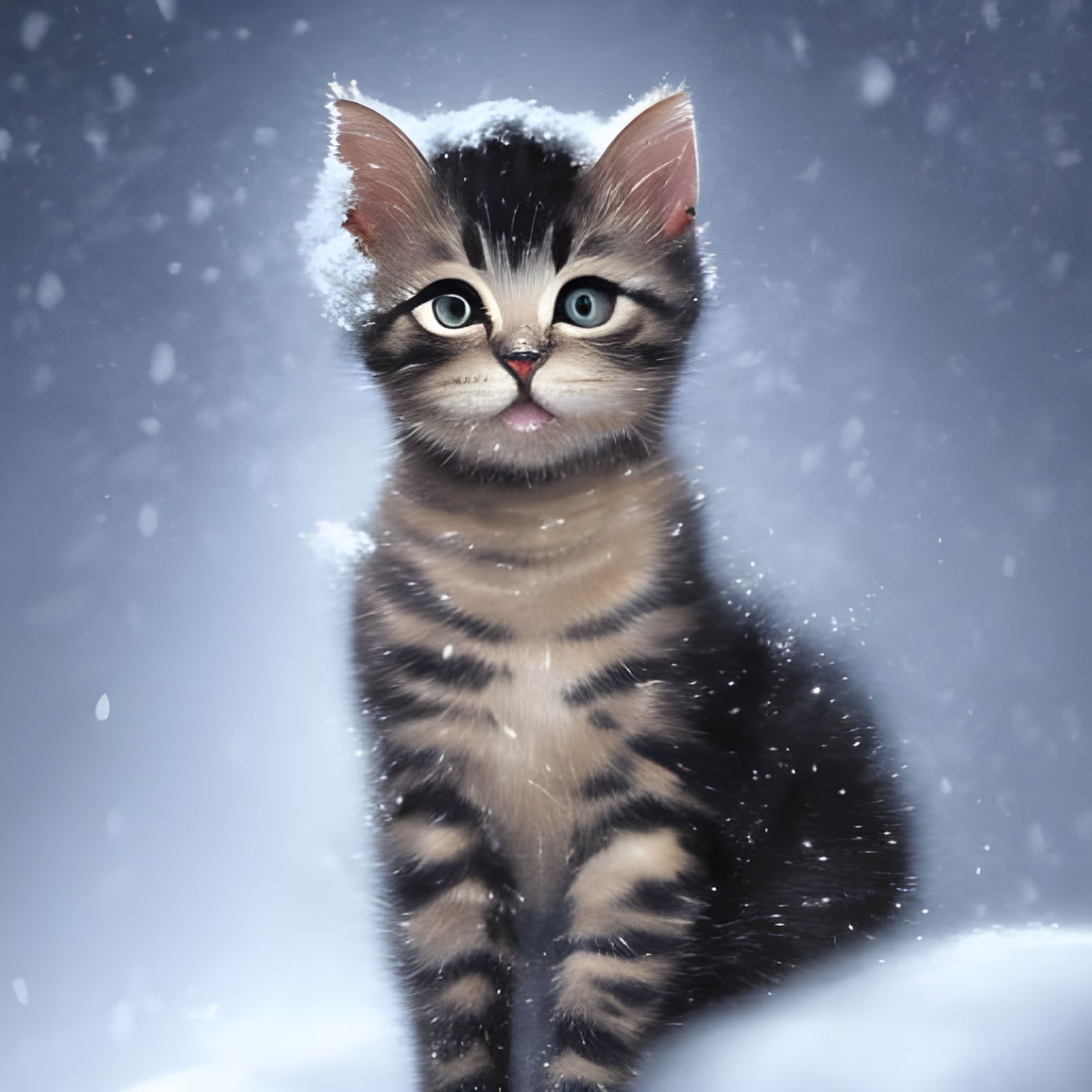 Kitty in the Snow