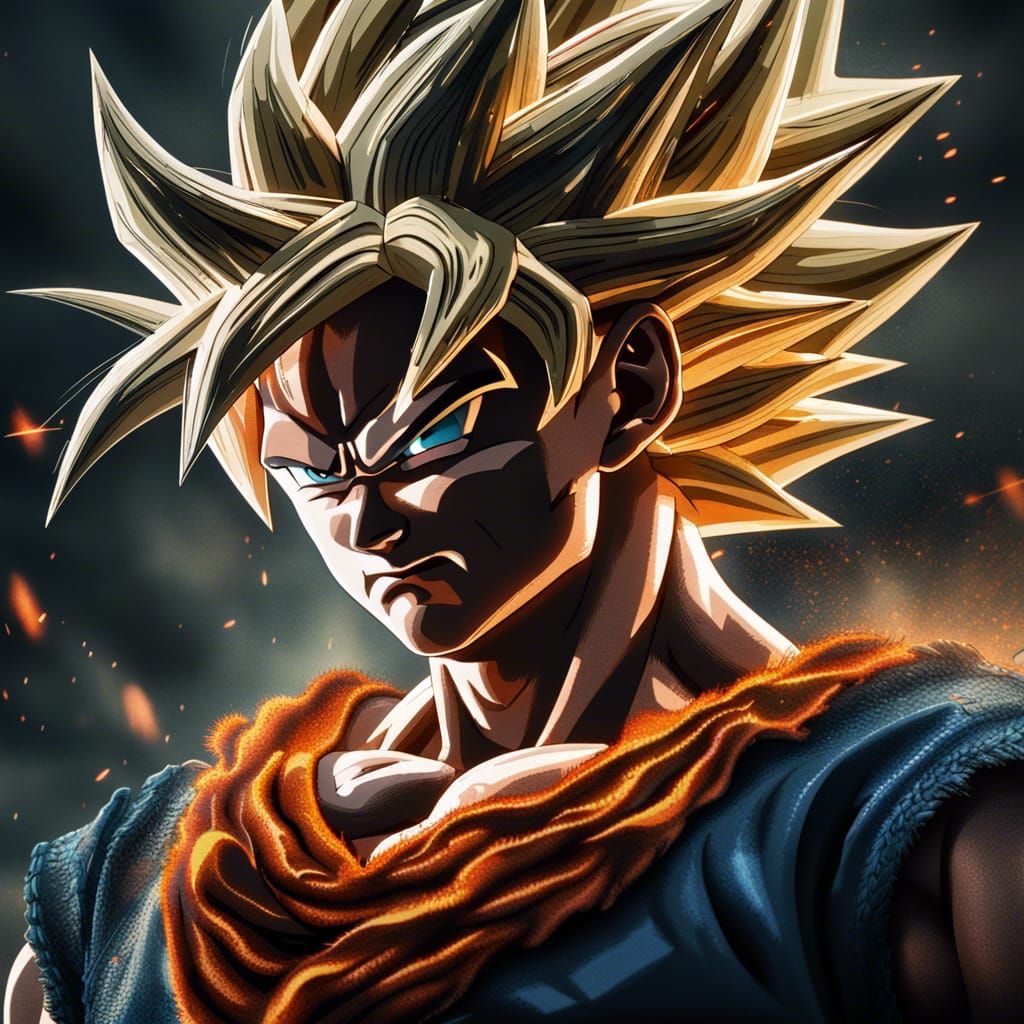 Goku Super Saiyan: Epic Digital Matte Painting