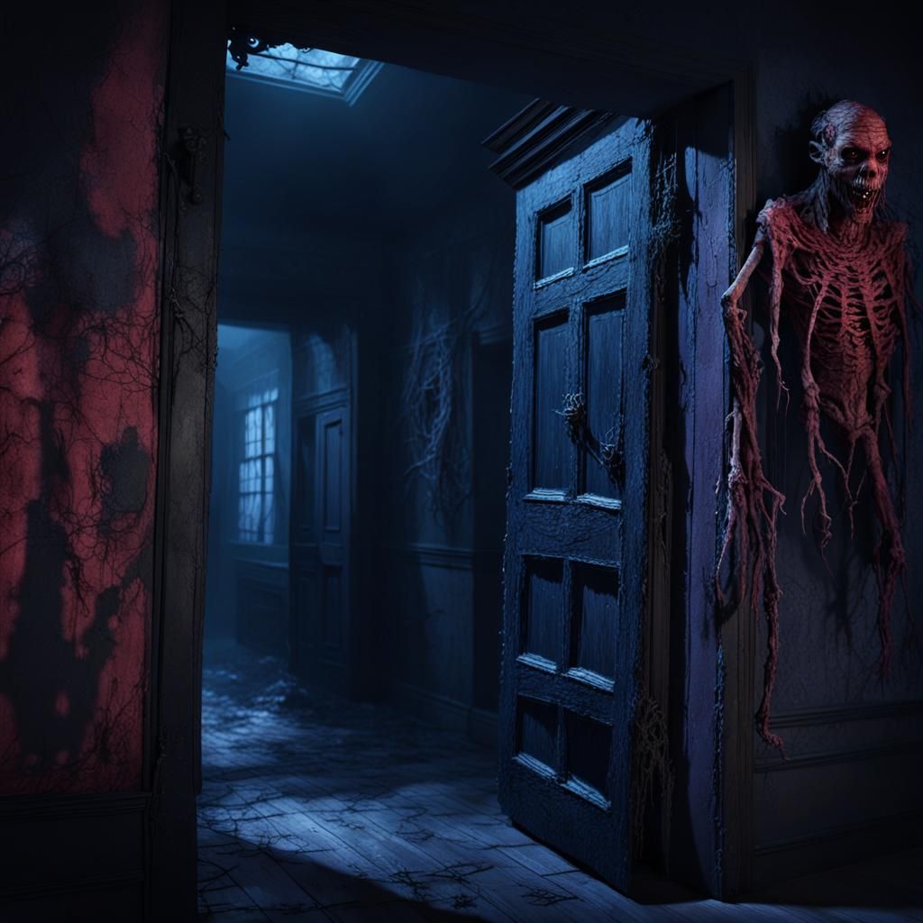 Dark Fantasy Haunted House with Demons