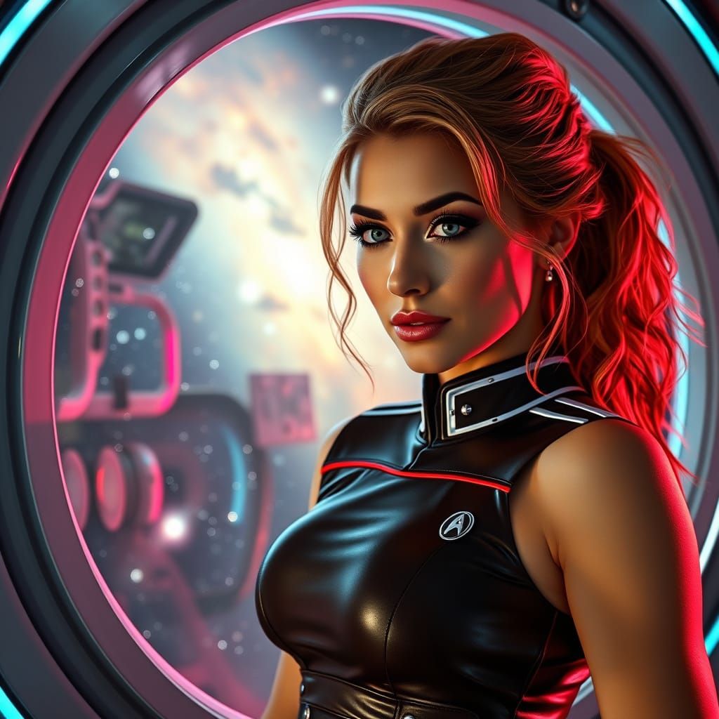 Galactic Officer in Neon Starlight